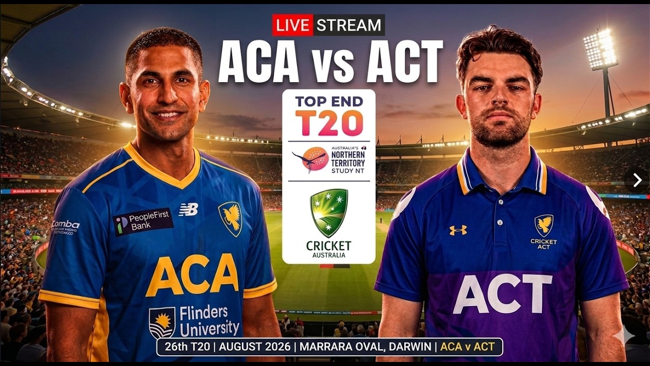 LIVE: Adelaide Strikers Academy vs ACT Comets | ACA vs ACT Live | Match 26 | Top End T20 Series 2026