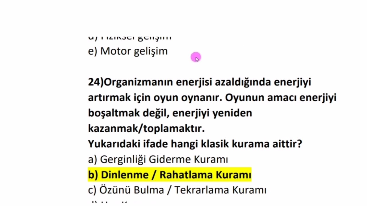 ATA AÖF ÇOCUK VE OYUN  SORU BANKASI(Dikkat sınavda çıkabilir) #çocukgelişimi#eğitimhanemtv