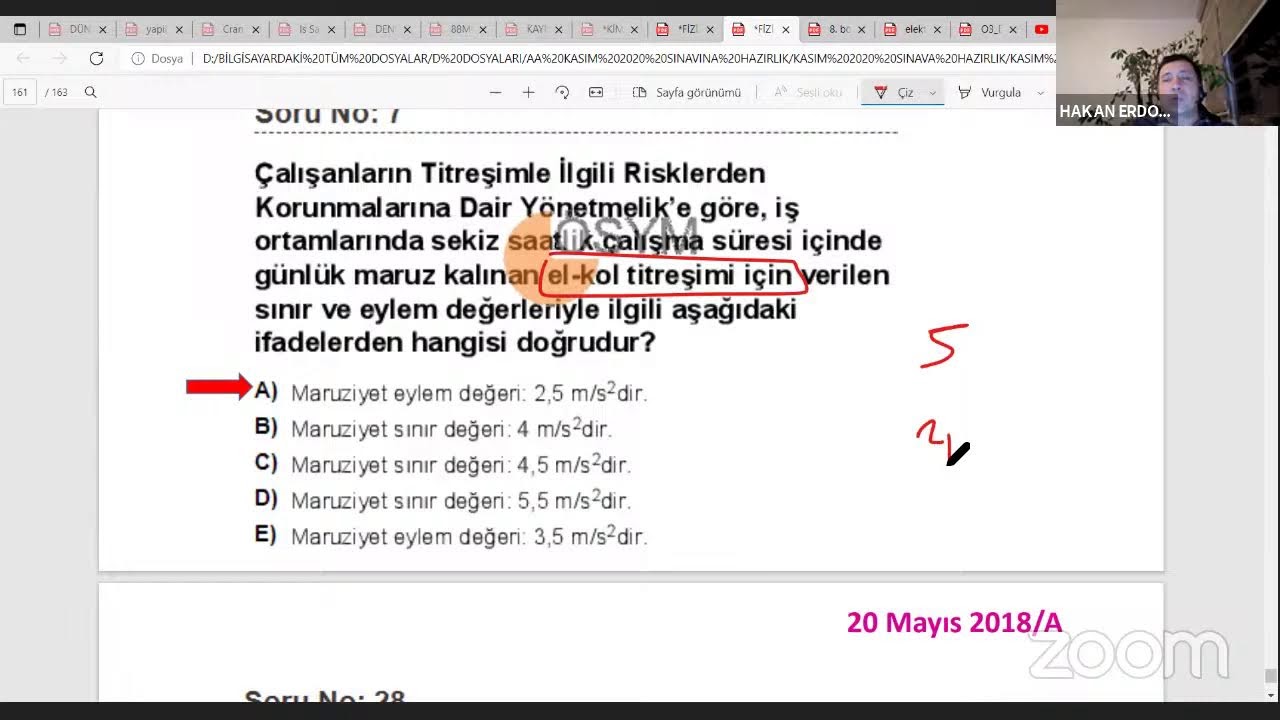FİZİKSEL RİSK ETMENLERİ SORU ÇÖZÜMLERİ 2