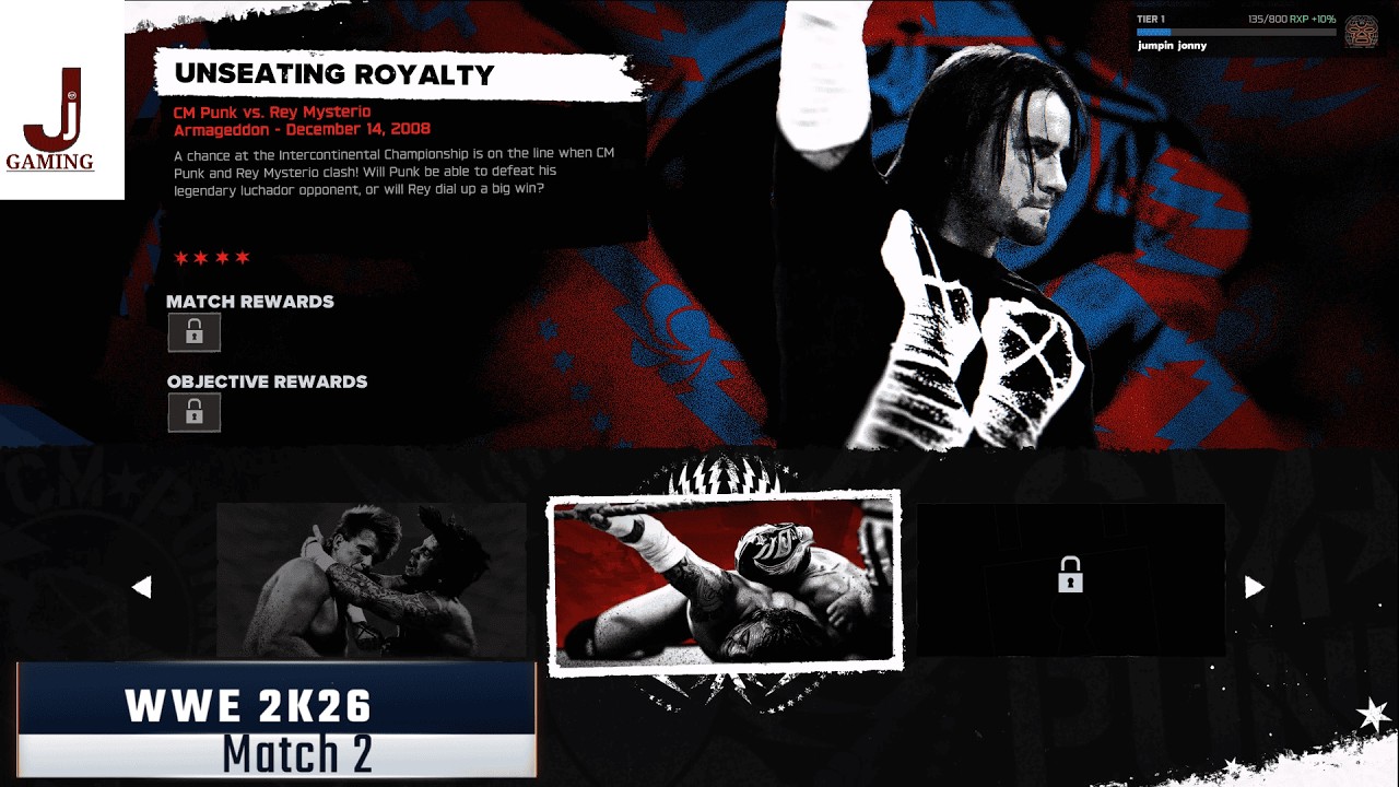 WWE 2K26 Showcase match 2 complete all objectives CM Punk Vs Rey mysterio Armageddon 2008