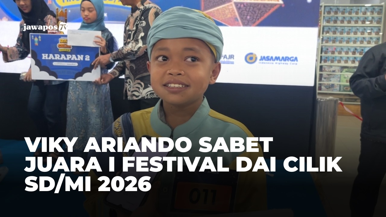 KOTA MADIUN - Viky Ariando Sabet Juara I Festival Dai Cilik SDMI 2026