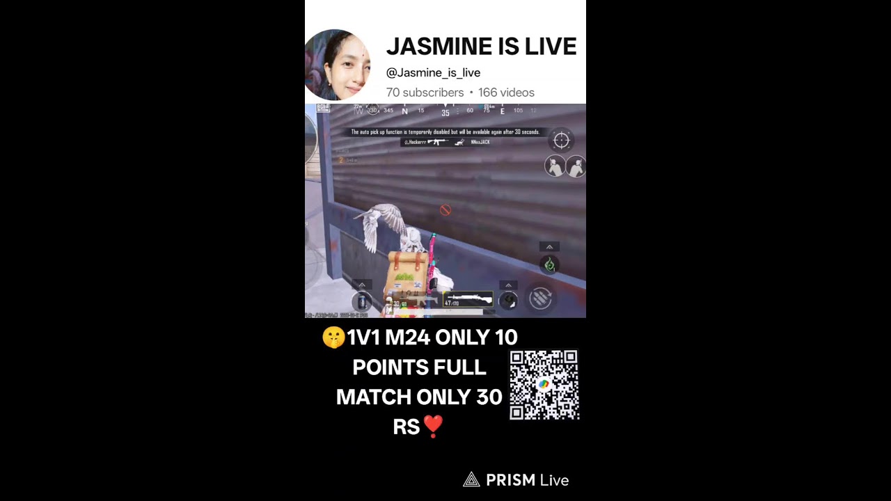 🔥1 v1 With Subscribers 😈 challenge #shorts #bgmi #pubg #jasminebgmi #youtubejasmibe #viral