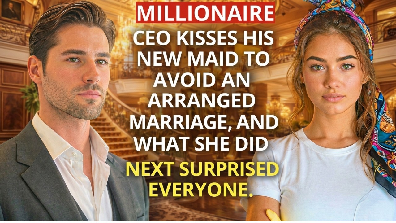 MILLIONAIRE CEO kisses his NEW MAID to avoid an ARRANGED MARRIAGE, and fell in LOVE with her