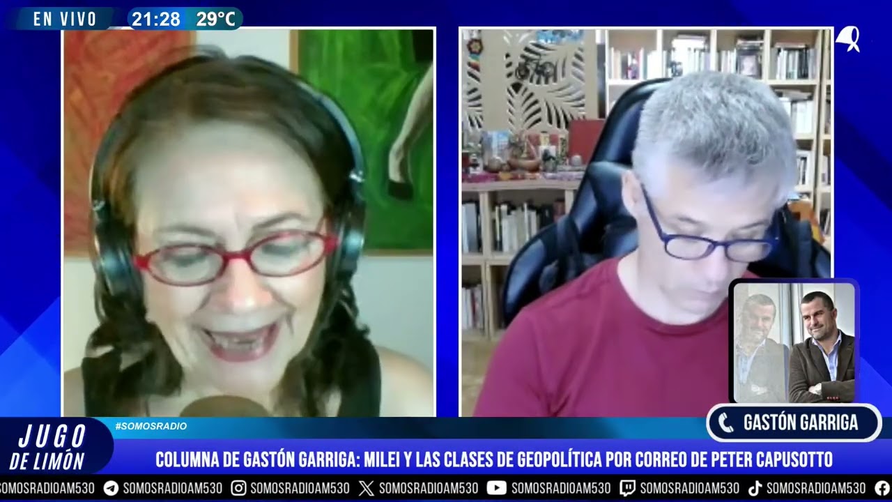 COLUMNA DE GASTÓN GARRIGA: MILEI Y LAS CLASES DE GEOPOLÍTICA POR CORREO DE PETER CAPUSOTTO - JDL