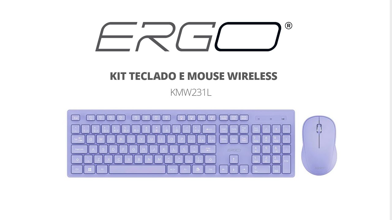 Kit Teclado e Mouse Sem Fio Wireless ABNT2 Lil&aacute;s &ndash; Conforto, Estilo e Liberdade no Seu Espa&ccedil;o