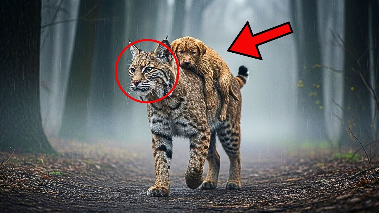 Bobcat Carries a Puppy on Its Back for Miles - When They Follow Them, They Discover the Truth