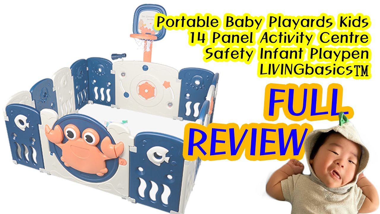 [REVIEW] Portable Baby Playards Kids 14 Panel Activity Centre Safety Infant Playpen - LIVINGbasics&trade;