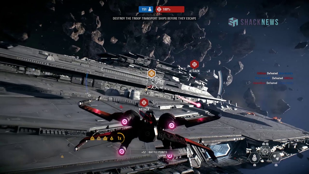 Star Wars: Battlefront 2 Gameplay - Starfighter Assault on Unknown Region
