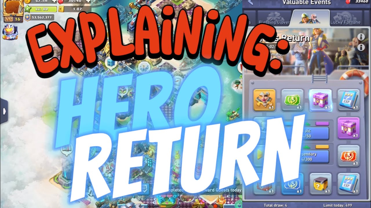 TOPWAR: HERO RETURN: costs and what&rsquo;s this event good for