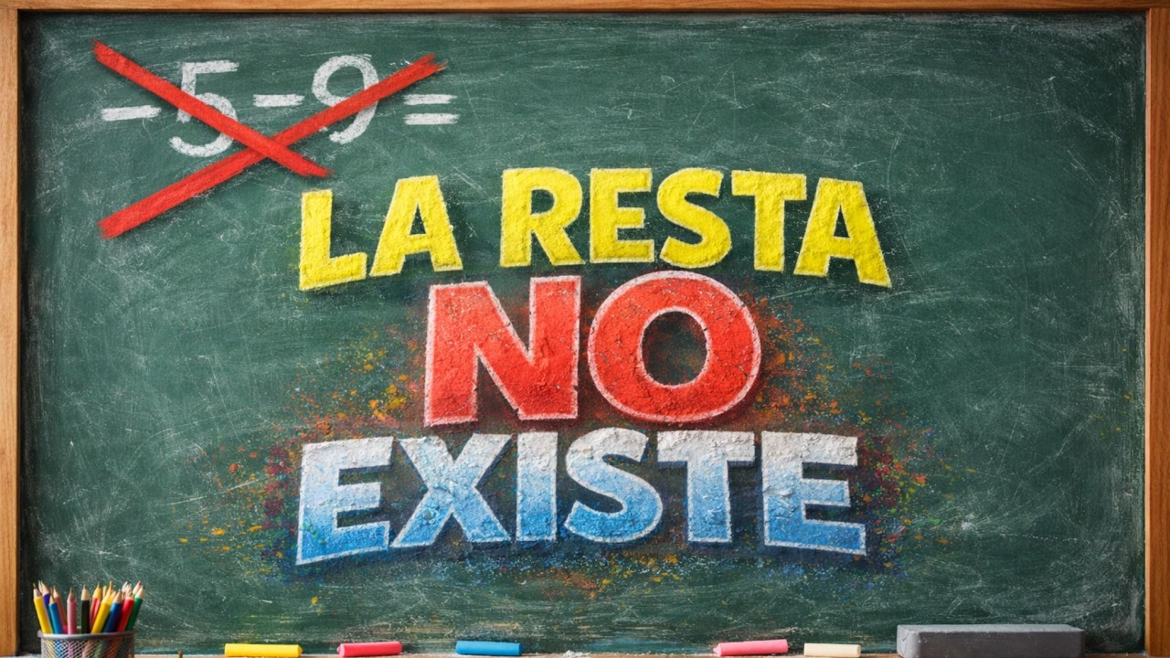 Resolución de restas de números enteros como la suma con el opuesto del otro
