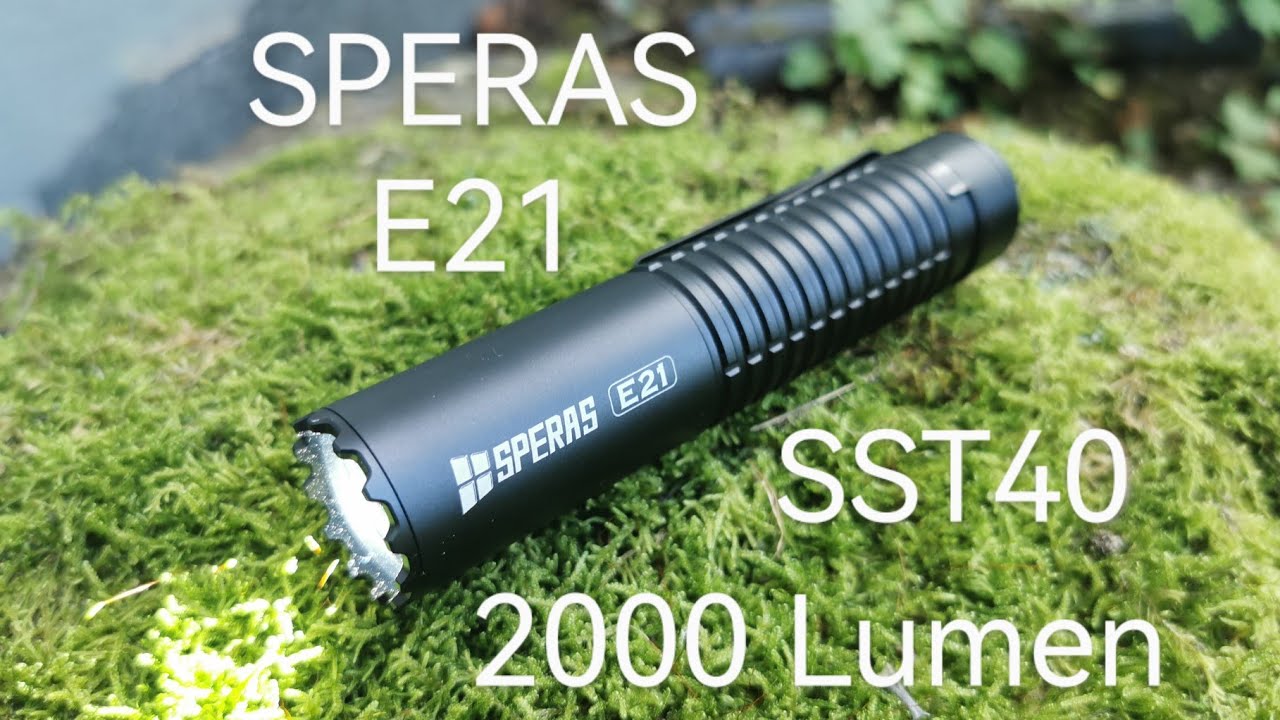 Die beste taktische EDC Led Taschenlampe?Speras E21 SST40 2000 Lumen Review Flashlight Beamshots