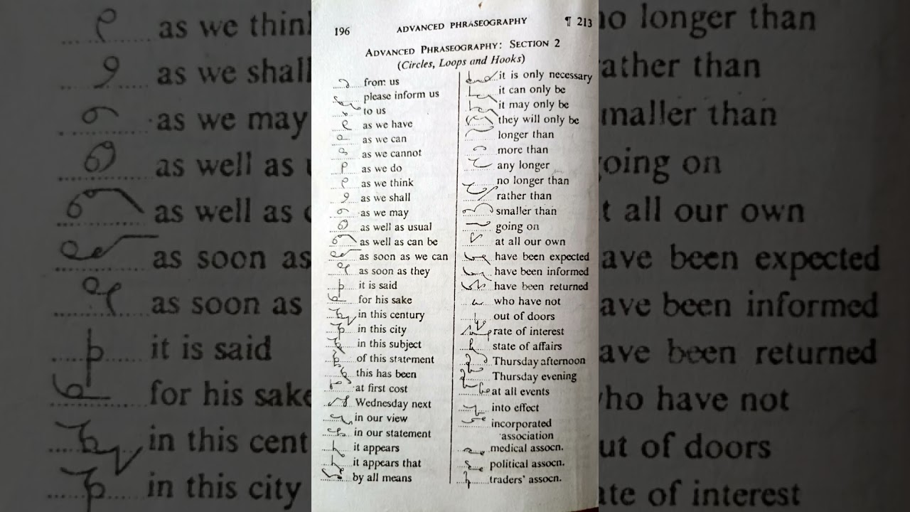 Advanced phraseography section 2 #stenography #stenographycourseknowledgeofstenography