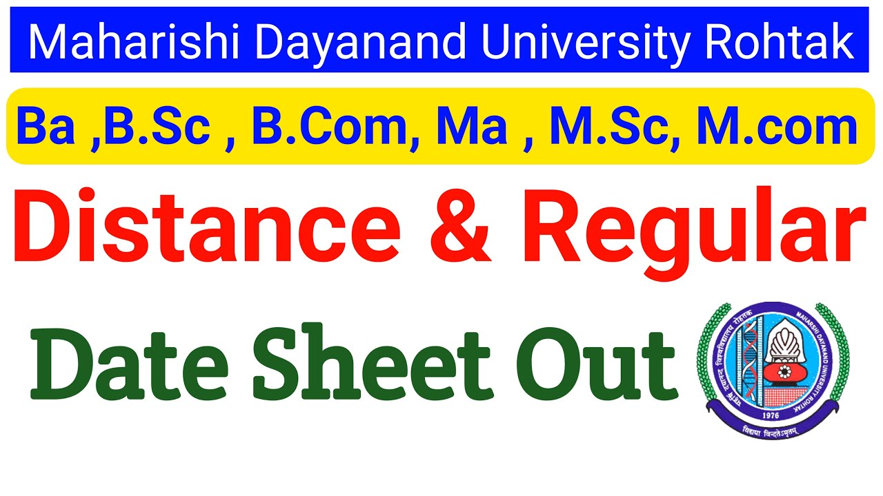 Mdu Distance & Regular Exam Date sheet || Mdu Exams 2022 || Mdu Distance date sheet 2022