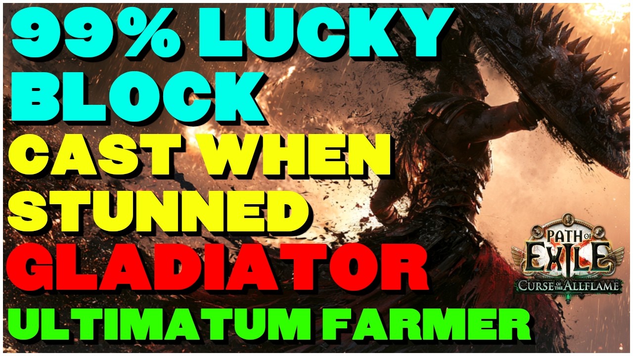[POE 3.29] GIGA 99% Lucky Block CWS Gladiator! Block Everything (maybe!) and Giga Farm Ultimatum!