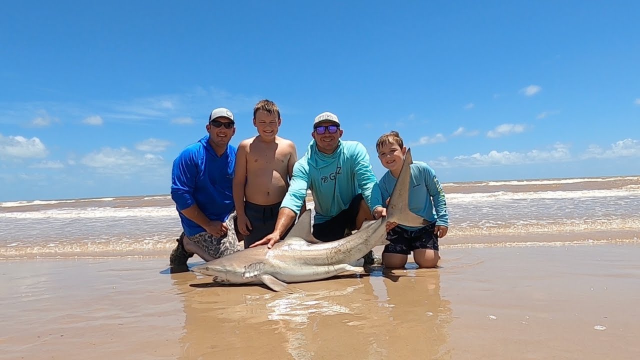 Bryan Beach, Texas - Land Based Shark Fishing