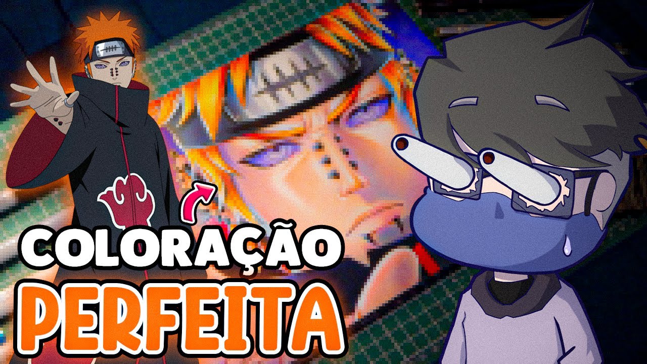 ENSINEI como FAZER a COLORAÇÃO PERFEITA! | Drawing - Pain (Naruto Shippuden)