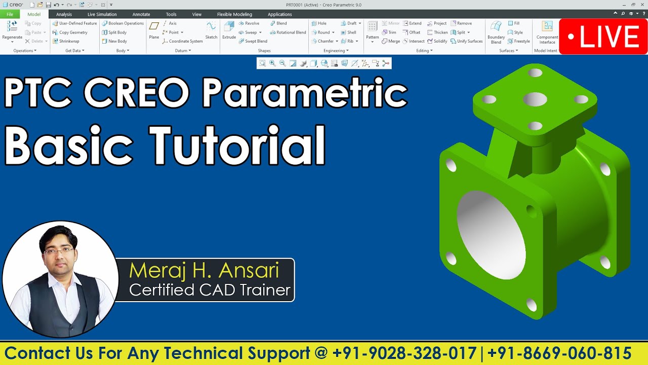 Creo Parametric Tutorial | Mastering Creo Parametric: The Ultimate Guide to 3D Modeling and Design.