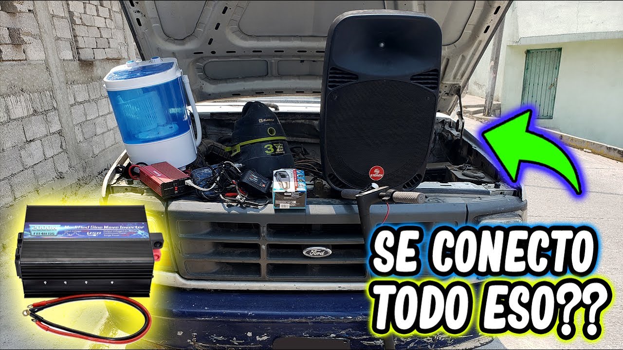 COMO INSTALAR UN INVERSOR O CONVERSOR  DE CORRIENTE DE 12v A 110v 220 EN UN AUTO🚘/FACIL Y PRACTICO!!