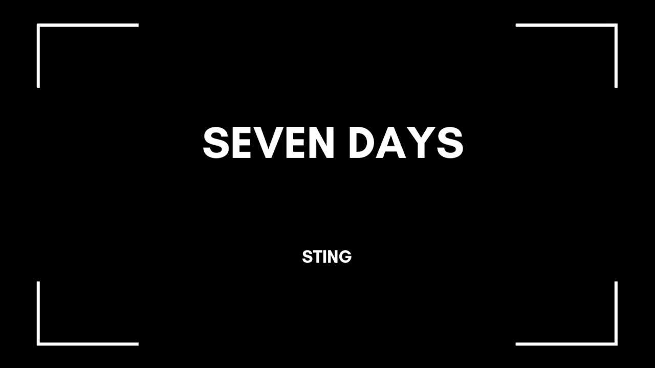 STING - SEVEN DAYS - KARAOKE