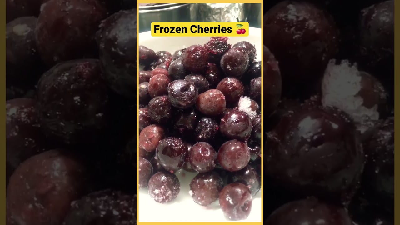 Frozen cherries 🍒 #cherries #cherry