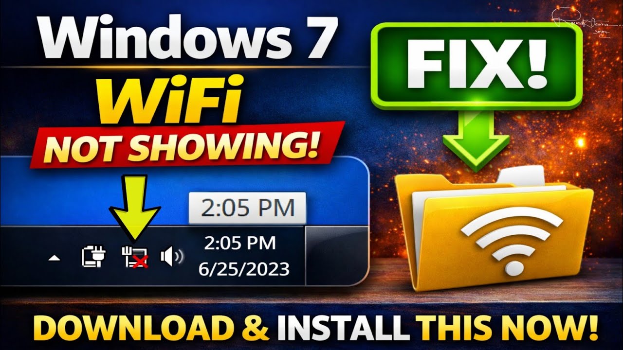 Windows 7 WiFi Not Showing Fix | Laptop WiFi Driver Download & Install (100% Working)