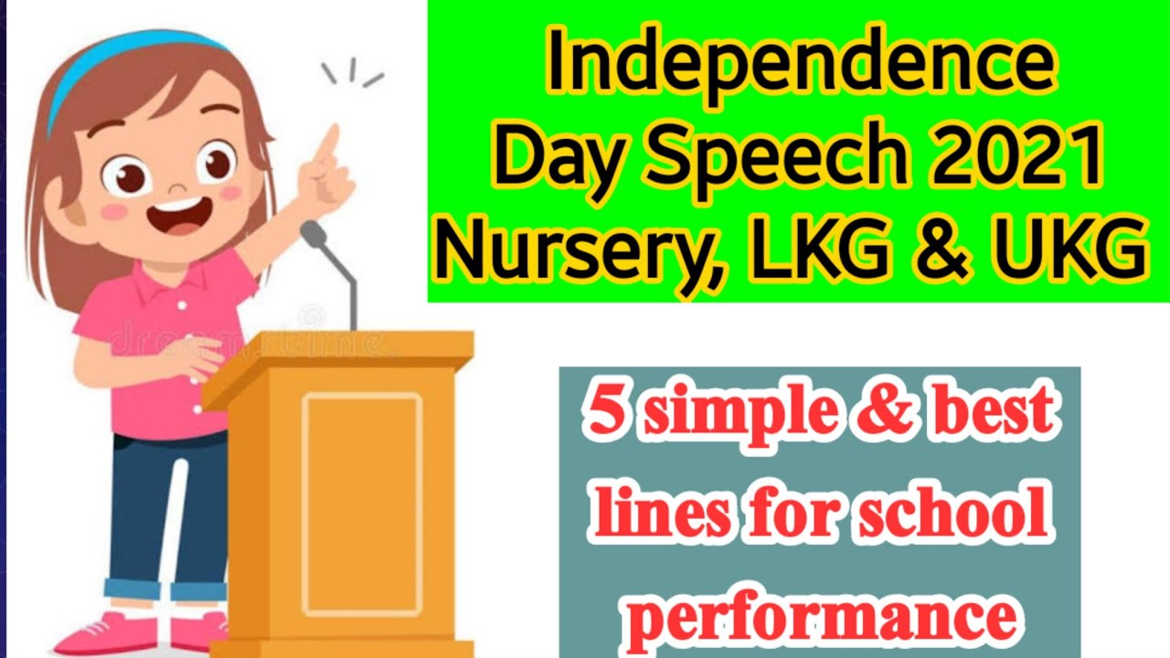 Independence Day Speech for Nursery/LKG/UKG kids | 5 simple lines | Little Champ Nitara