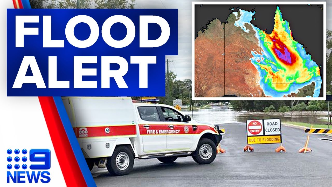 Parts of Queensland on high alert amid massive rain event forecast | 9 News Australia