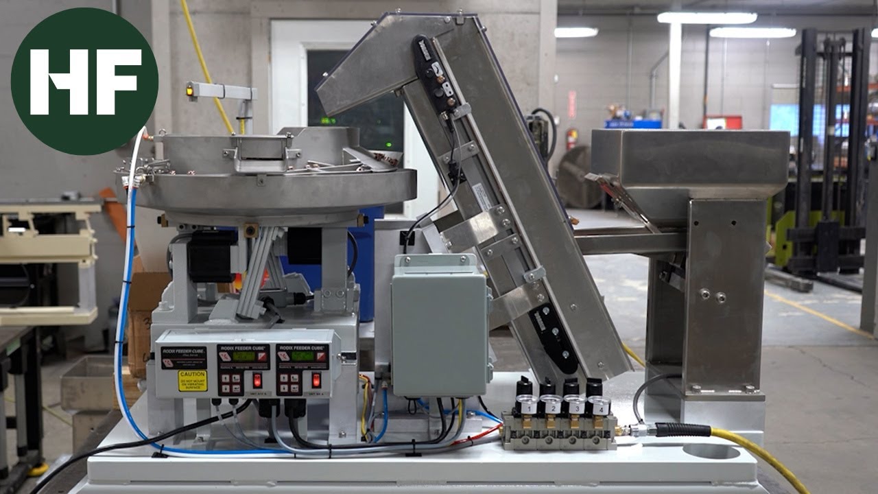 Push Nut Feeder with Integrated Conveyor Prefeed Elevator System