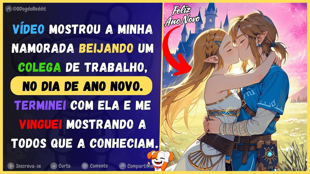 Vídeo mostrou minha namorada beijando um colega de trabalho, no dia de Ano Novo. Terminei com ela e