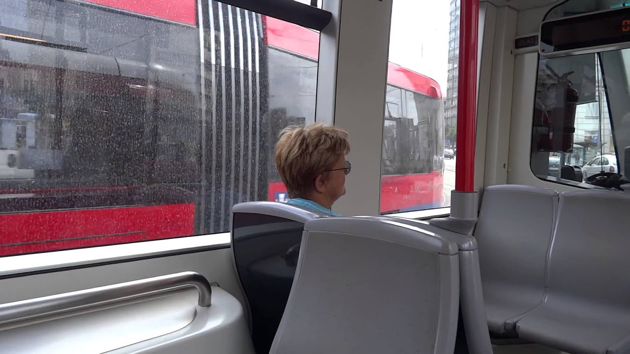 Ride on a tram in Belgrade, Serbia
