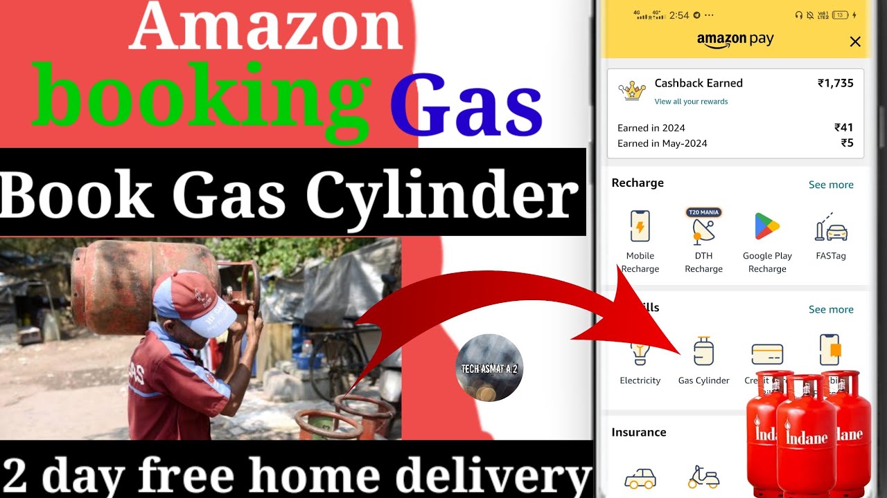 amazon pay gas booking kaise kare how to Book gas cylinder LPG gas Bharat cylinder