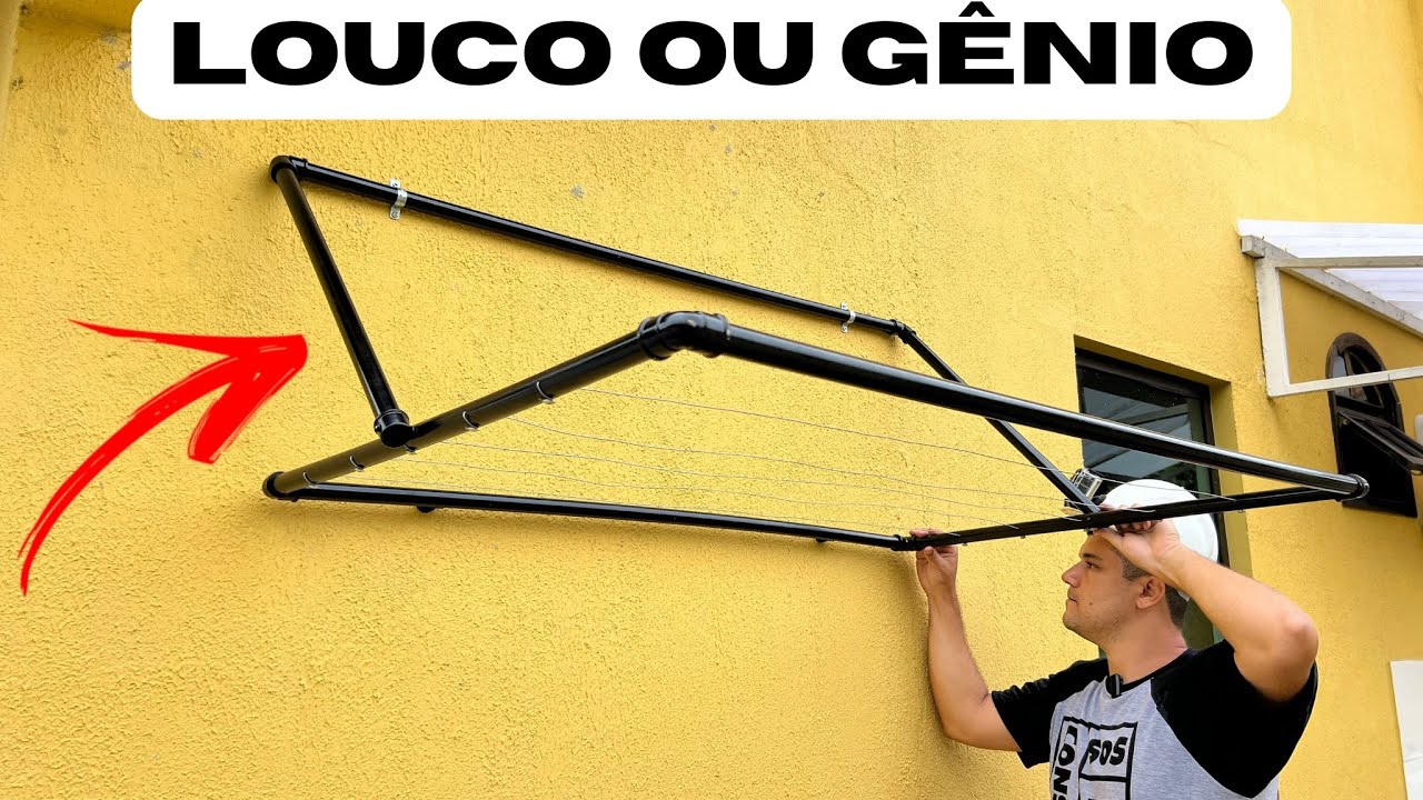 IDEIA BRILHANTE Varal barato e articulado com PVC