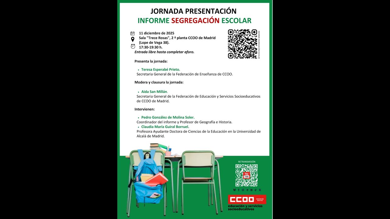 JORNADA PRESENTACIÓN INFORME SEGREGACIÓN ESCOLAR