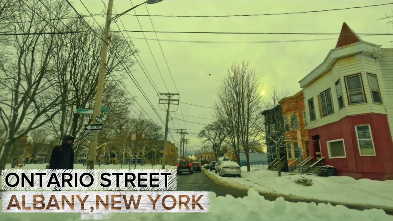 A tour drive around Ontario st, Albany New York 