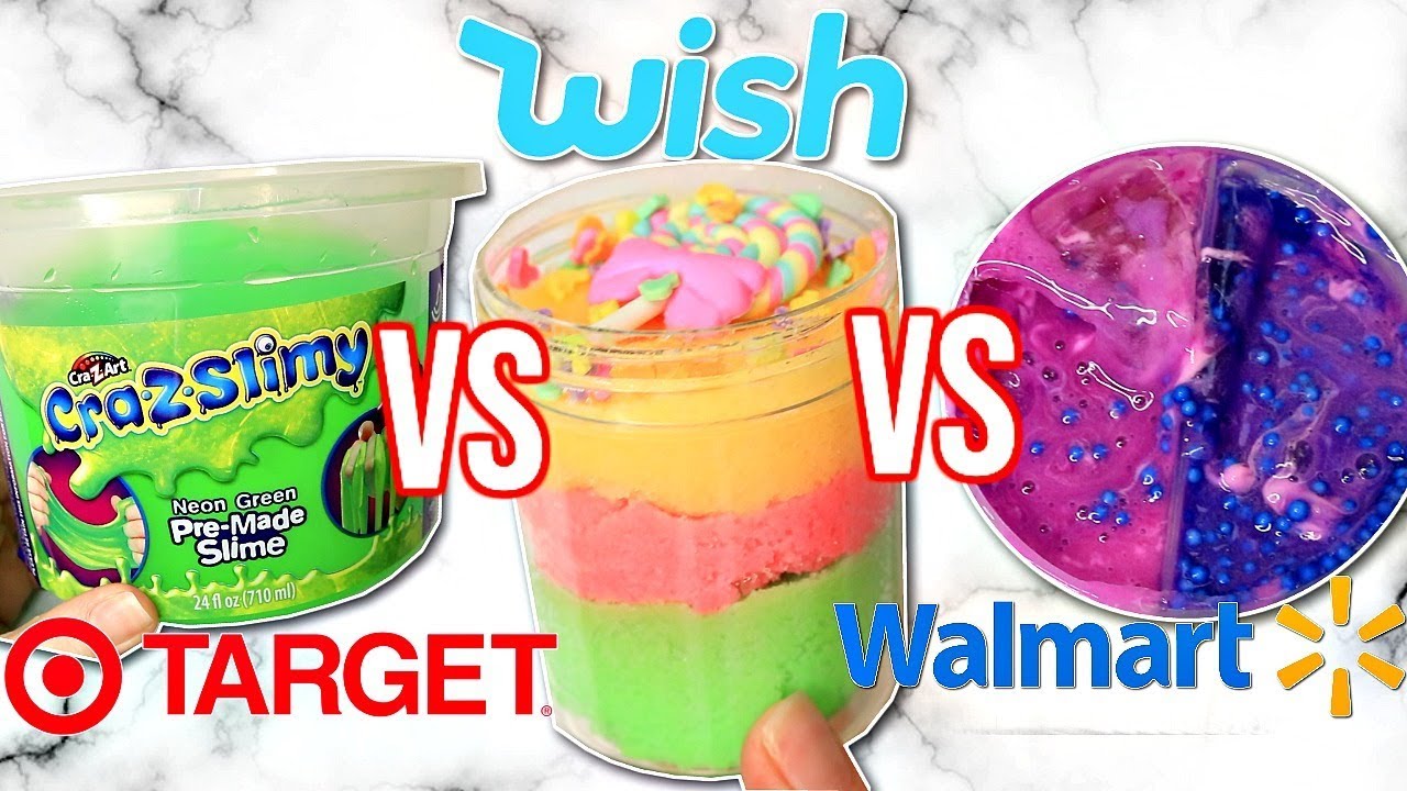 Walmart VS Wish VS Target Slime Review! Is It Worth It?!