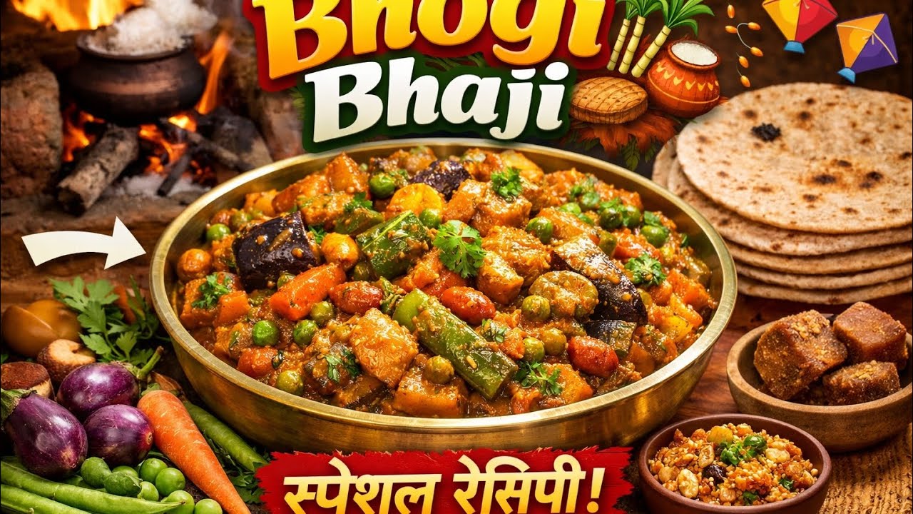 Bhogi Bhaji Recipe | मकर संक्रांति स्पेशल भोगीची भाजी | Traditional Maharashtrian Bhaji😋
