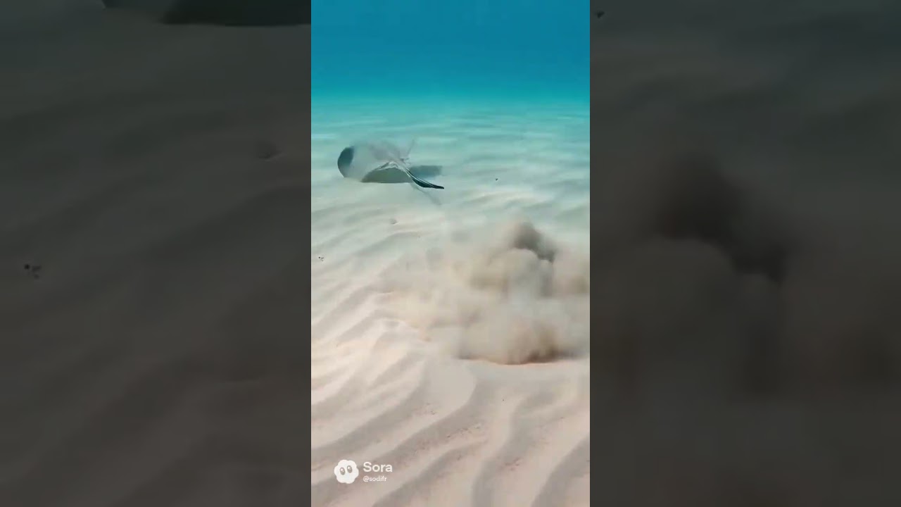 Double Stingray Surprise Ambush in Sand Burst