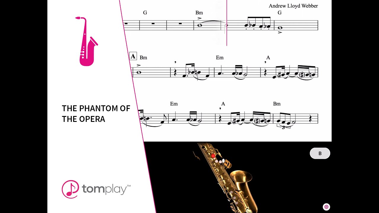 The Phantom of the Opera for Alto Sax 🎷