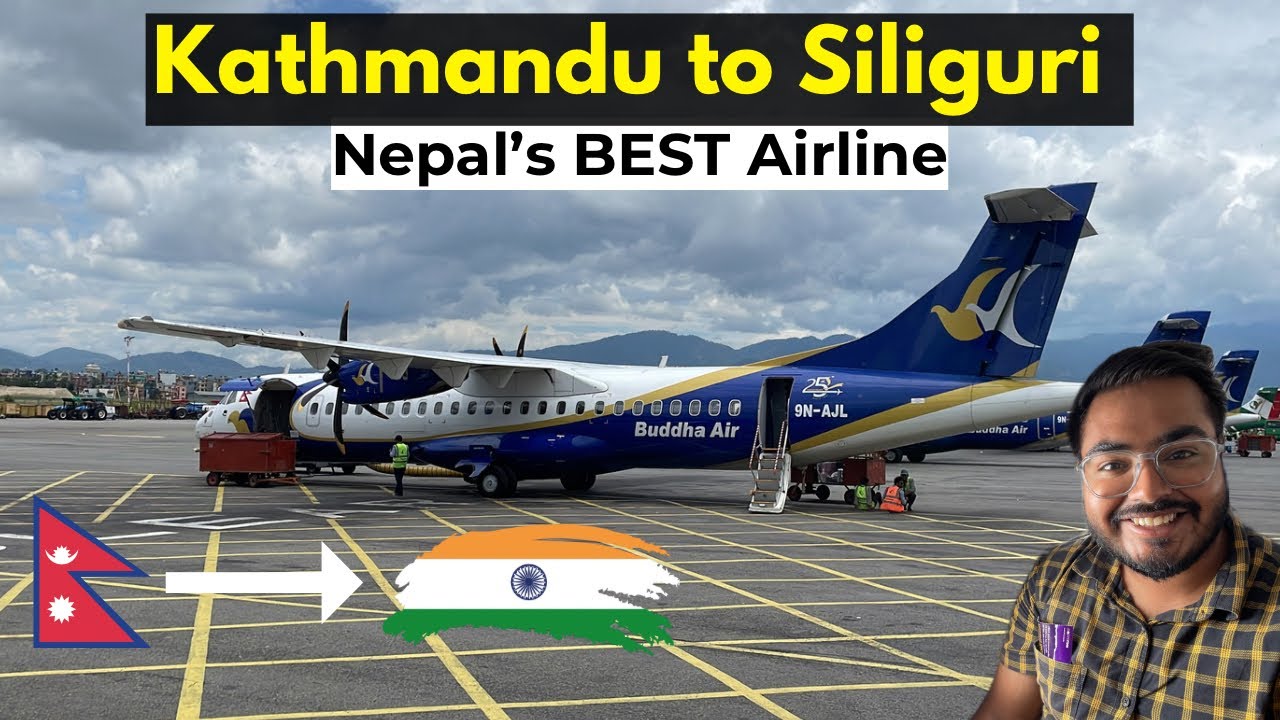 NEPAL to INDIA Flight Journey 🇳🇵🇮🇳 | Buddha Air ATR-72 | Crossing NEPAL-INDIA Border