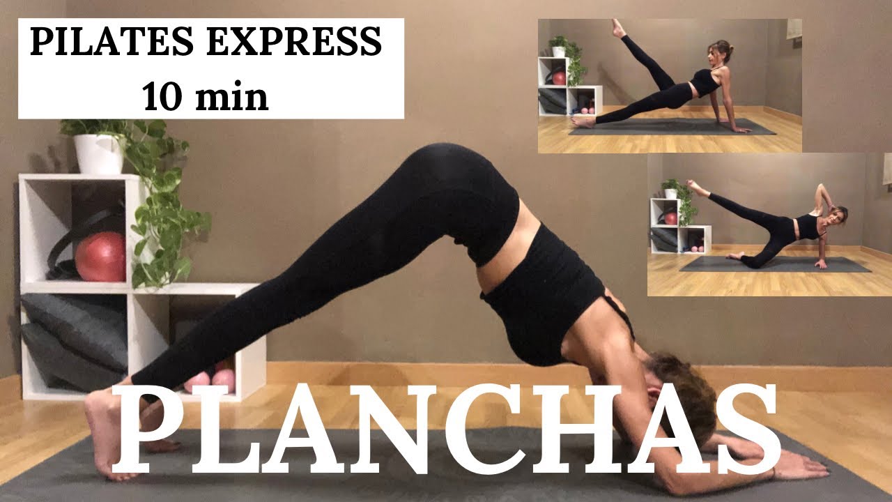 PILATES EXPRESS PLANCHAS (10 min) - Plancha frontal, lateral e invertida