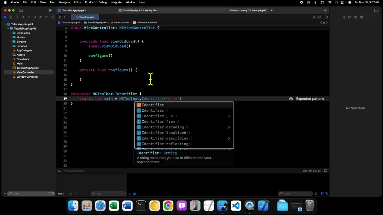macOS Development with AppKit - 67 - NSToolbar and NSToolbarItem