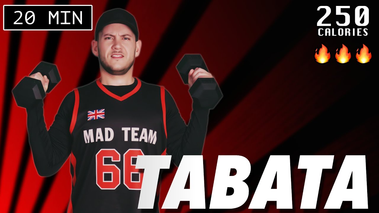 20 Minute Tabata Workout | Home Workout for Men with Dumbbells