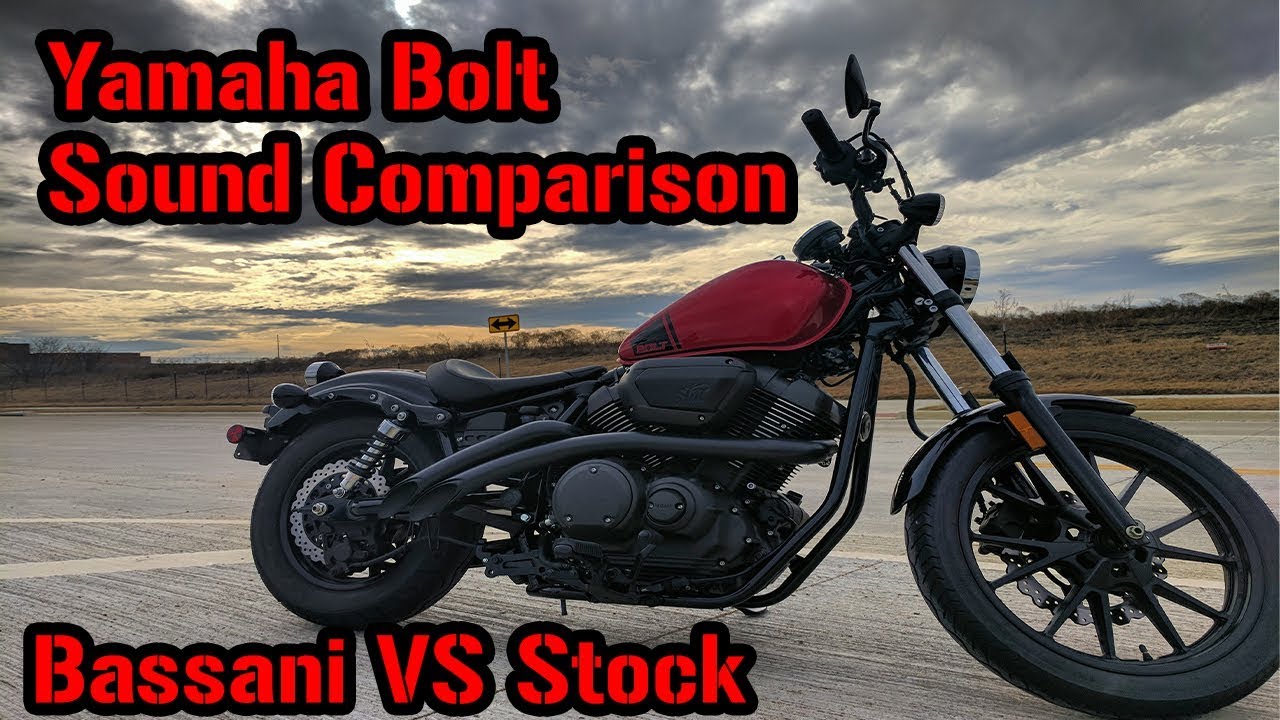 Bassani Radial Sweepers Yamaha Bolt vs Stock Exhaust Sound Comparison