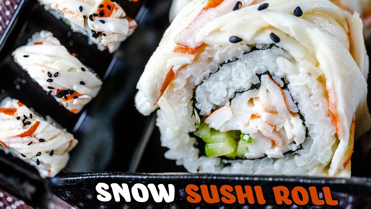 Snow Sushi Roll aka Imitation Crab Salad Roll (Homemade Recipe)
