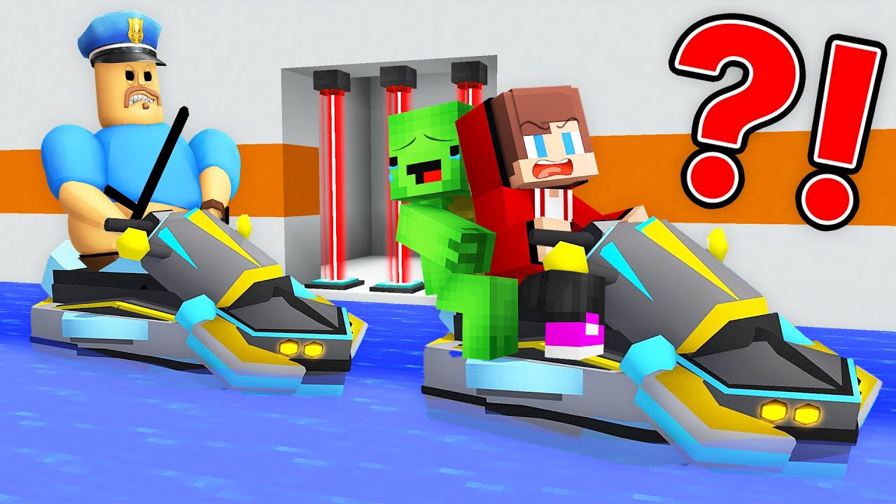 JJ and Mikey vs ROBLOX WATER BARRY'S PRISON - Maizen Minecraft Animation