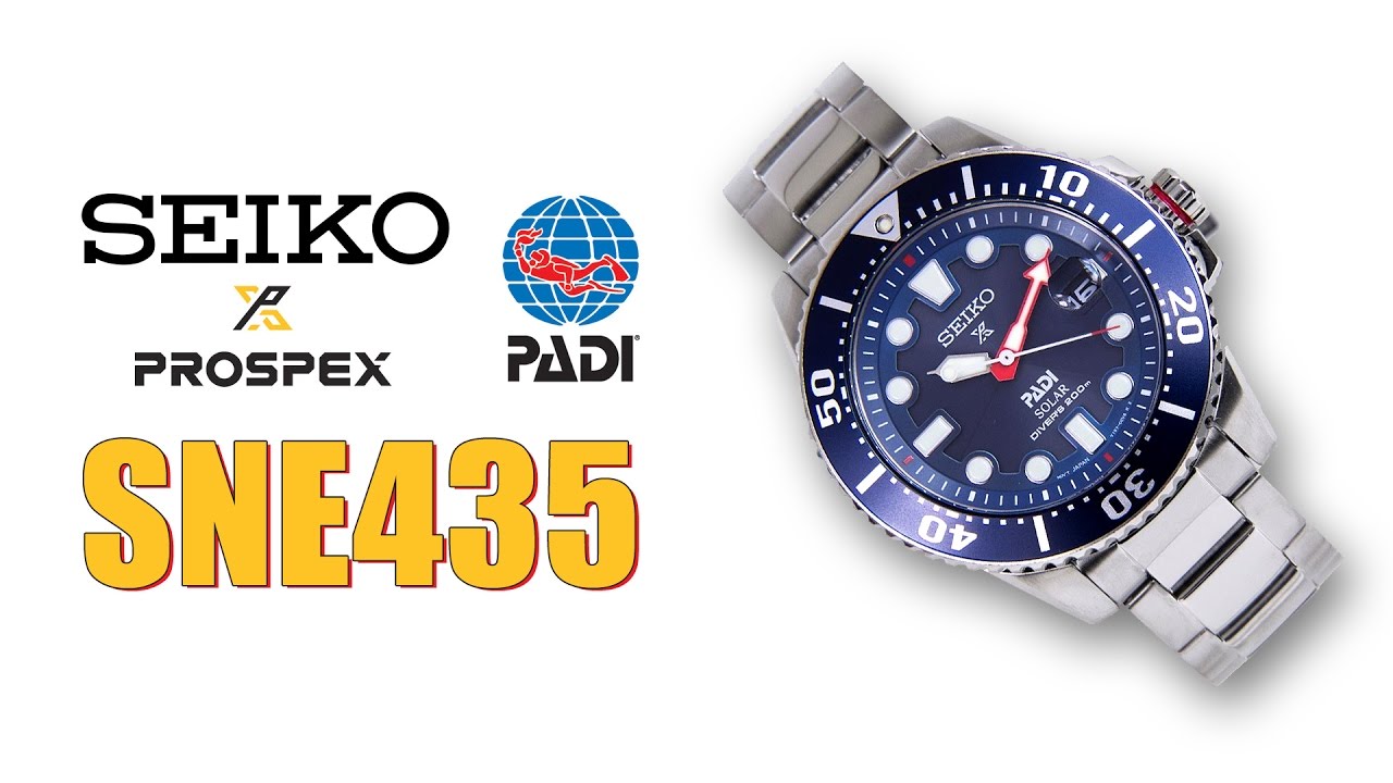 Seiko SNE435 PADI Solar Dive Watch