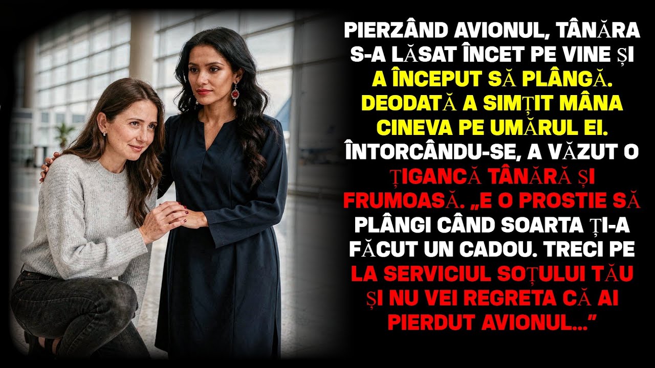 Întârziind la avion, fata se lăsă încet în șezut și plânse. Dintr-o dată simți..