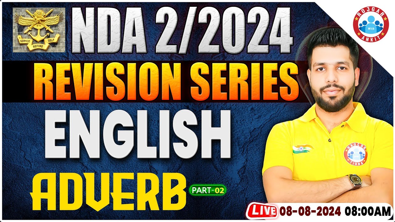 NDA 02/2024 | NDA English Revision Series | Adverb | English For NDA By Anuj Sir