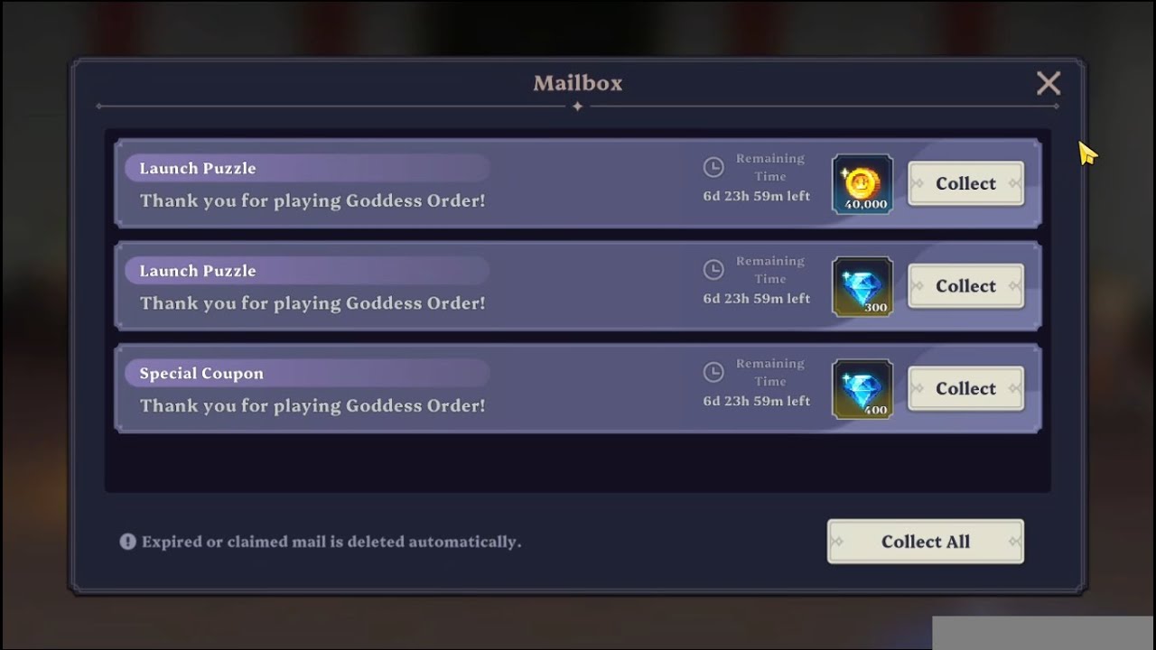 Goddess Order - Coupon Code for some gems~