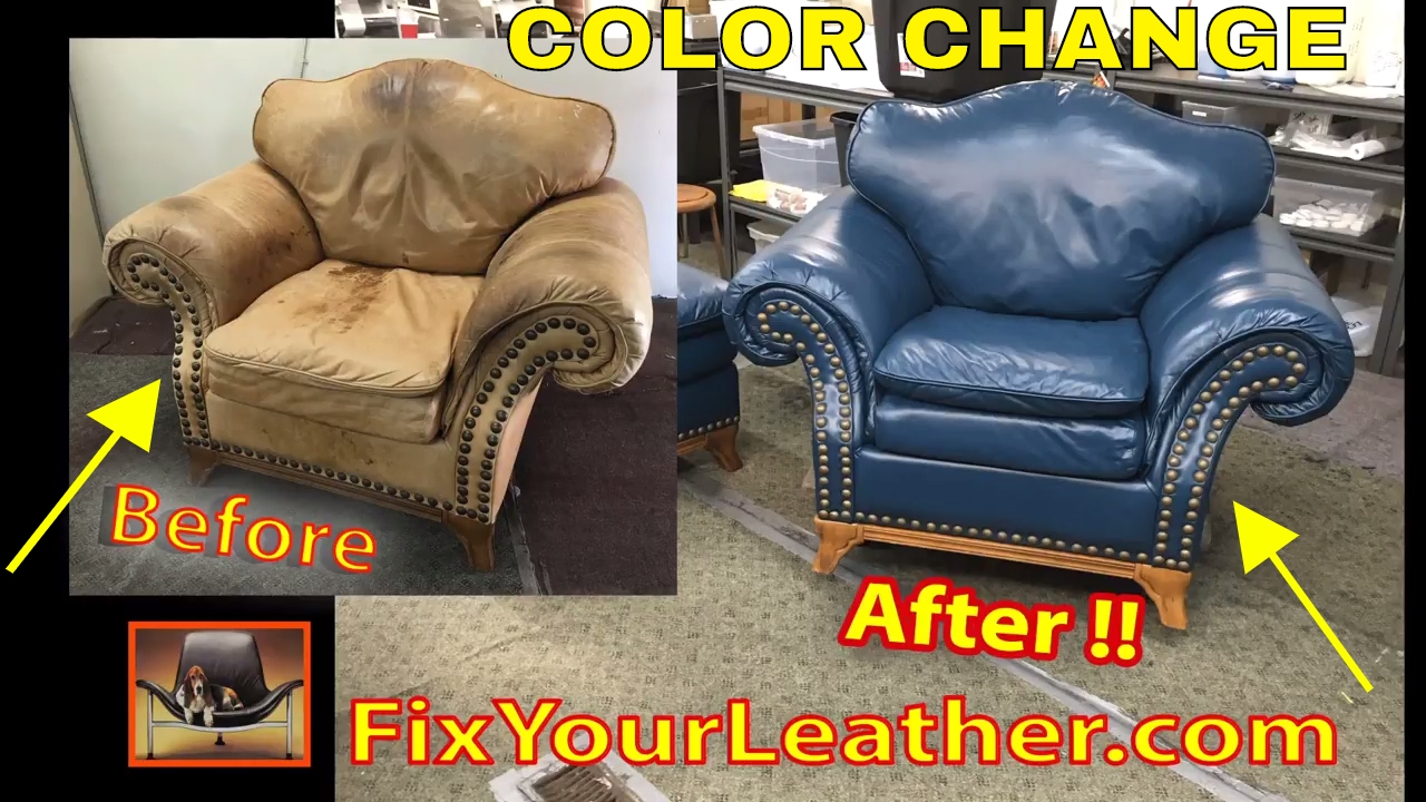 Видео об изменении цвета кожи ***** FixYourLeather.com